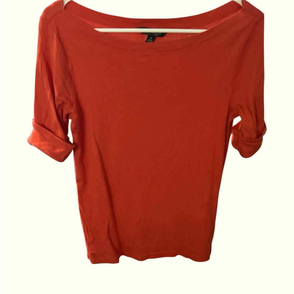 Lauren by Ralph Lauren Women's Orange Top PTP 17 L 23
